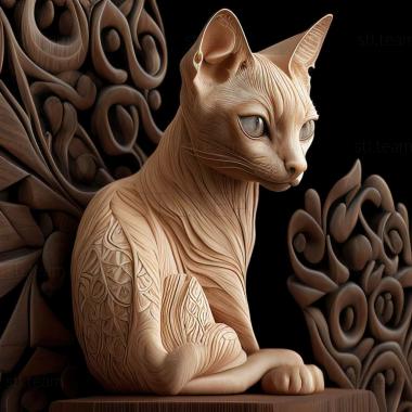 3D model Tonkinese cat (STL)